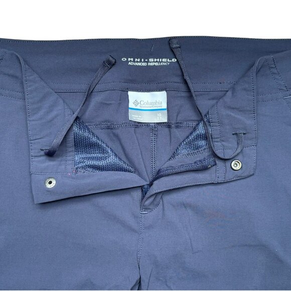 Columbia Women Omni-Shield Blue 11” Inseam Hiking Outdoor Pockets Shorts Size 10 - Picture 7 of 7